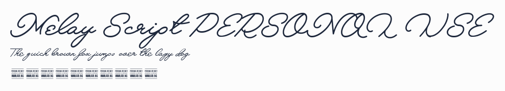 Melay Script PERSONAL USE預覽圖