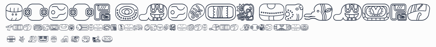 mayan glyphs outline預覽圖