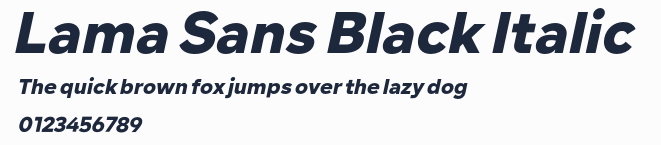 Lama Sans Black Italic預覽圖