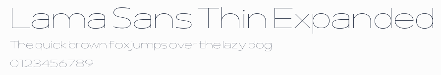 Lama Sans Thin Expanded預覽圖
