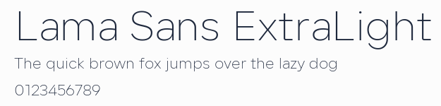 Lama Sans ExtraLight預覽圖