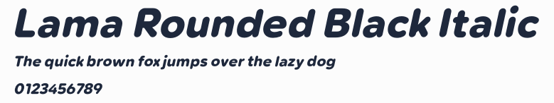 Lama Rounded Black Italic預覽圖