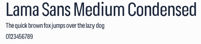 Lama Sans Medium Condensed預覽圖