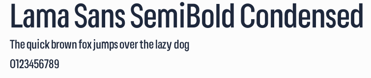 Lama Sans SemiBold Condensed預覽圖