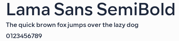 Lama Sans SemiBold預覽圖