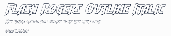 Flash Rogers Outline Italic預覽圖