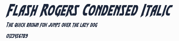 Flash Rogers Condensed Italic預覽圖