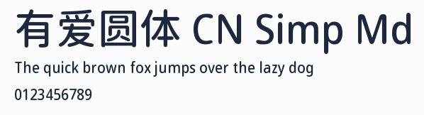 有愛圓體 CN Simp Md