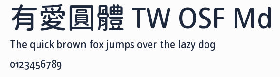 有愛圓體 TW OSF Md