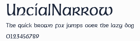 UncialNarrow預覽圖