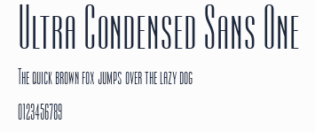Ultra Condensed Sans One預覽圖