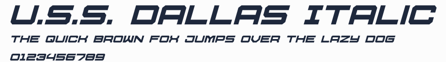U.S.S. Dallas Italic預覽圖
