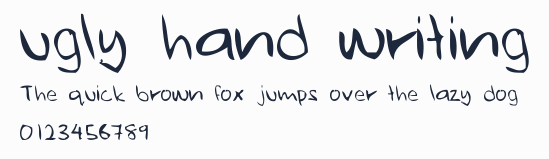 ugly hand writing預覽圖