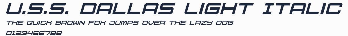 U.S.S. Dallas Light Italic預覽圖