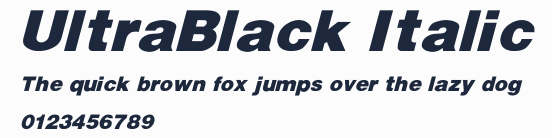 UltraBlack Italic預覽圖