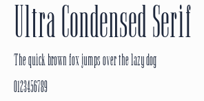 Ultra Condensed Serif預覽圖