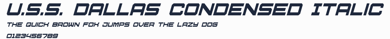 U.S.S. Dallas Condensed Italic預覽圖