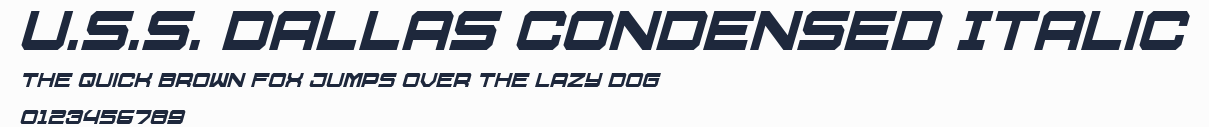 U.S.S. Dallas Condensed Italic預覽圖