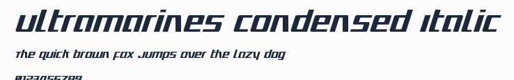 Ultramarines Condensed Italic預覽圖