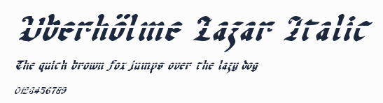 Uberhölme Lazar Italic預覽圖