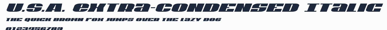U.S.A. Extra-Condensed Italic預覽圖
