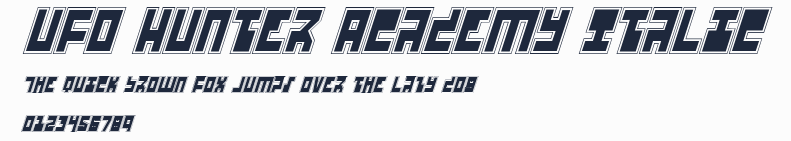 UFO Hunter Academy Italic預覽圖