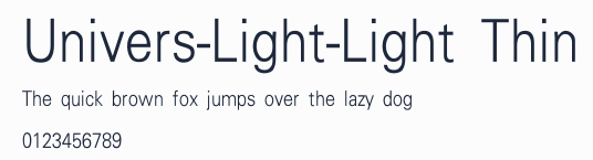 Univers-Light-Light Thin預覽圖