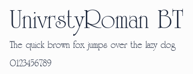 UnivrstyRoman BT預覽圖