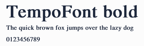 TempoFont bold