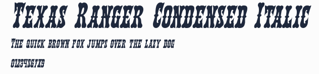 Texas Ranger Condensed Italic