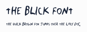 The Blick Font