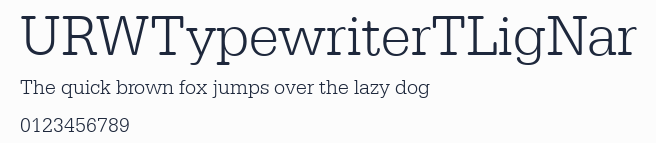 URWTypewriterTLigNar