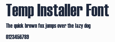 Temp Installer Font