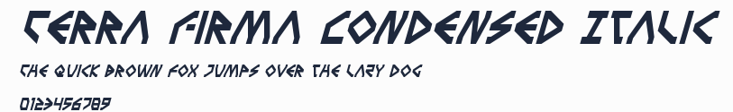 Terra Firma Condensed Italic