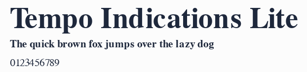 Tempo Indications Lite