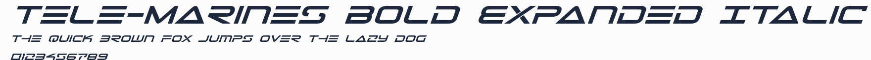 Tele-Marines Bold Expanded Italic