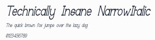 Technically Insane NarrowItalic