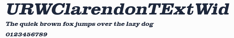 URWClarendonTExtWid