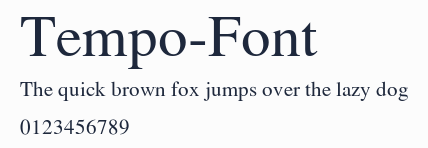 Tempo-Font