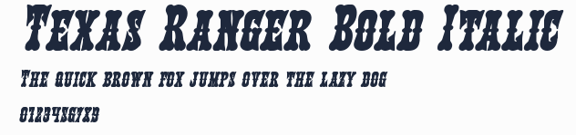 Texas Ranger Bold Italic
