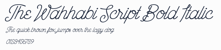 The Wahhabi Script Bold Italic