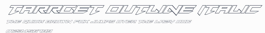 Tarrget Outline Italic