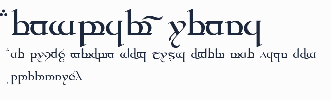 Tengwar Quenya