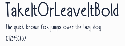 TakeItOrLeaveItBold