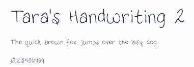 Tara's Handwriting 2
