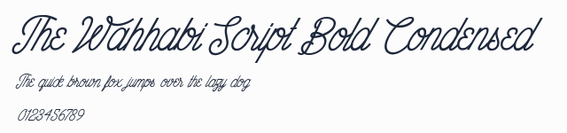 The Wahhabi Script Bold Condensed