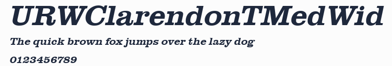 URWClarendonTMedWid