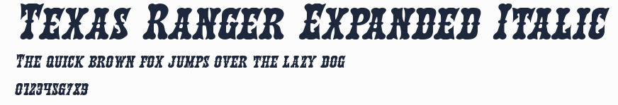 Texas Ranger Expanded Italic