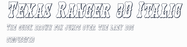 Texas Ranger 3D Italic
