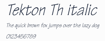 Tekton Th italic